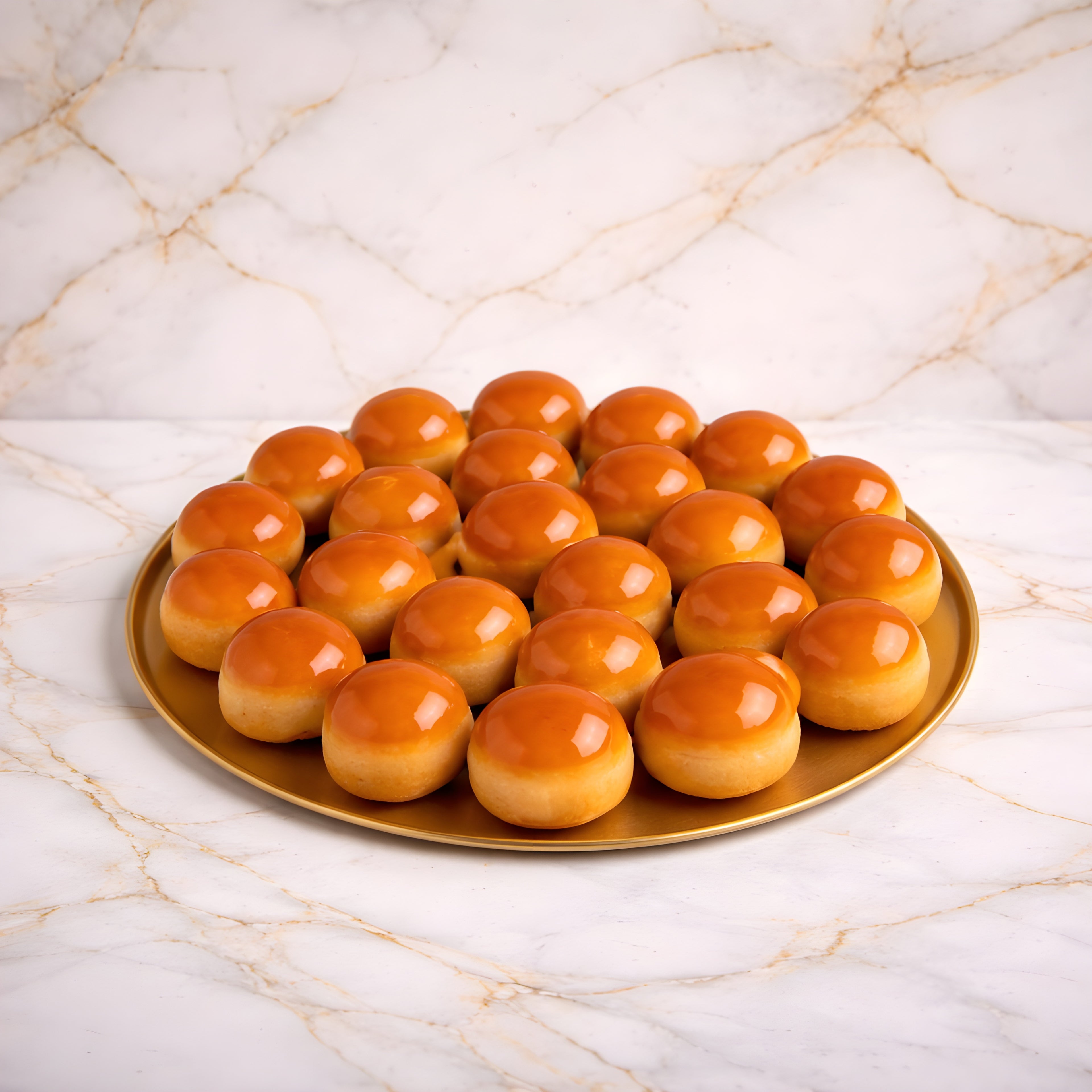 Plateau de choux caramélisés